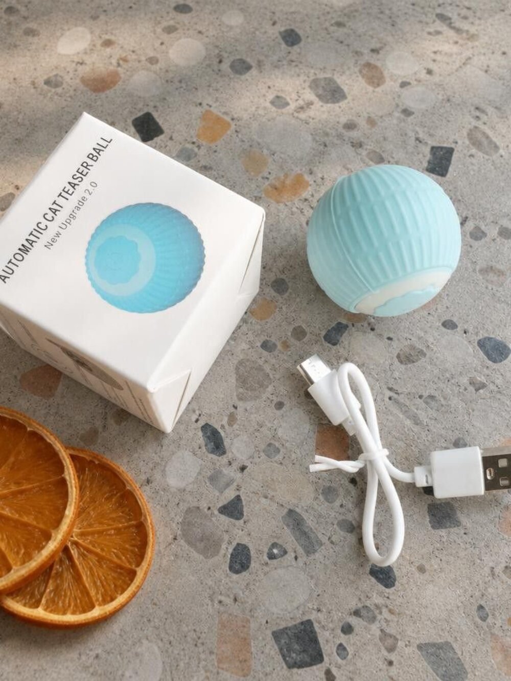 Mini Smart Pet Toy Ball, USB-C Rechargeable, 42mm - Picture 2 of 2
